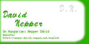 david nepper business card
